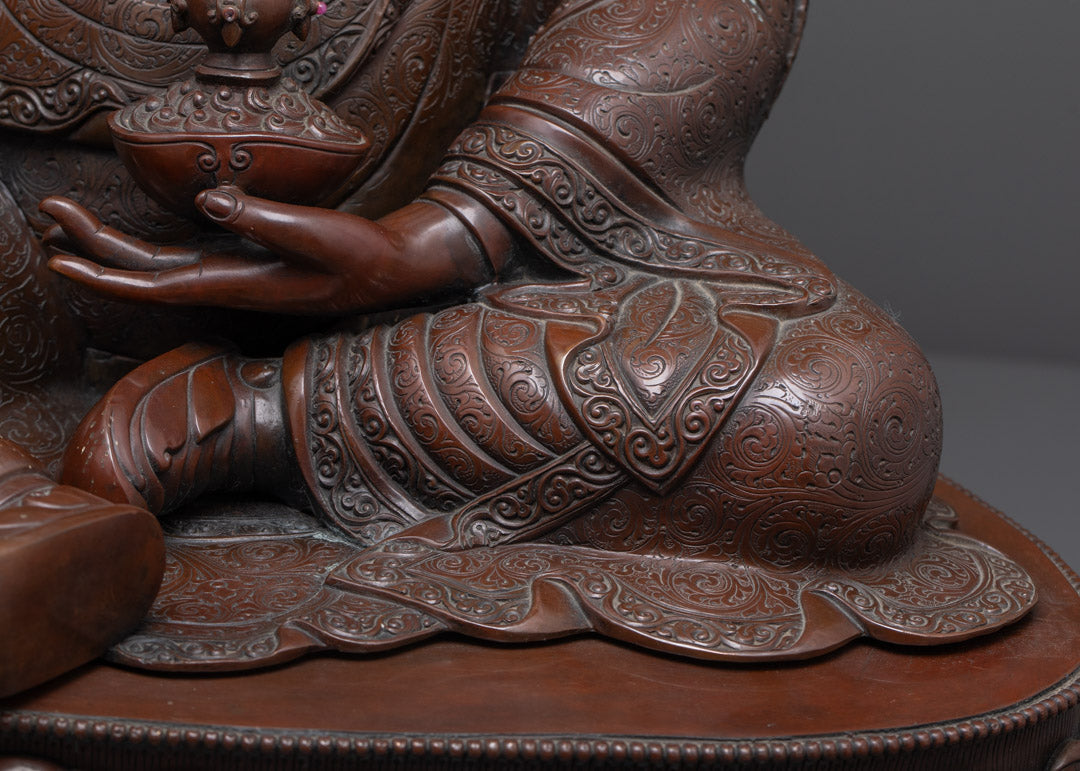 Traditional Guru Rinpoche Sculpture | Buddhist Statue