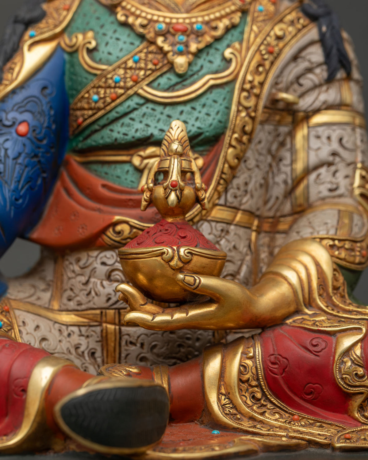 Multicolor Guru Rinpoche Statue – Handicrafted Buddhist Figurine