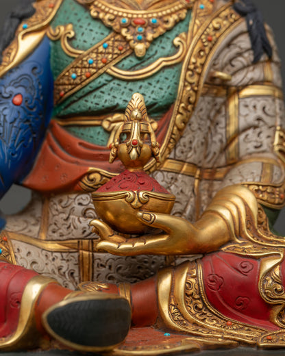 Multicolor Guru Rinpoche Statue – Handicrafted Buddhist Figurine