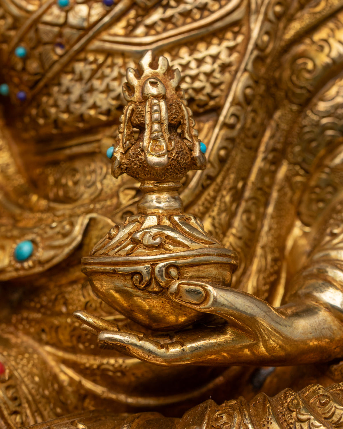 Premium Guru Rinpoche Statue | Tibetan Buddhist Spiritual Artwork