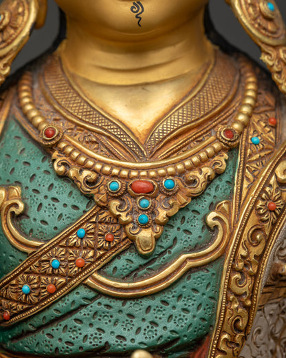 Multicolor Guru Rinpoche Statue – Handicrafted Buddhist Figurine