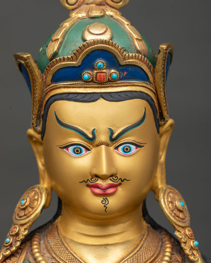 Multicolor Guru Rinpoche Statue – Handicrafted Buddhist Figurine
