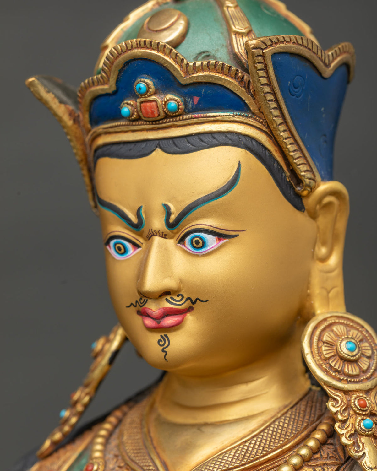 Multicolor Guru Rinpoche Statue – Handicrafted Buddhist Figurine