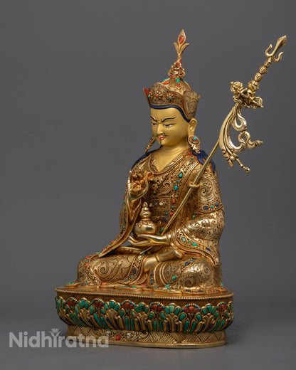 Guru Tsokye Dorje Statue | 24k Gold-Gilded Buddhist