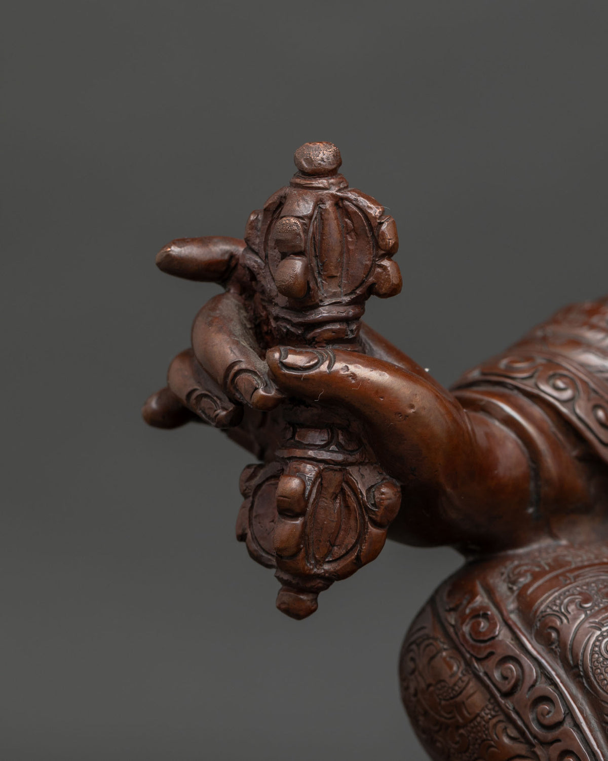 Brown Guru Rinpoche Statue for Meditation | Handcrafted In Nepal