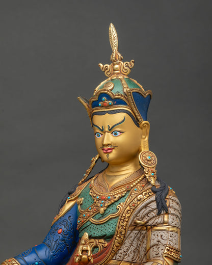 Multicolor Guru Rinpoche Statue – Handicrafted Buddhist Figurine