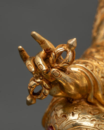 Majestic Guru Rinpoche Sculpture | Regal Tibetan Buddhist Art
