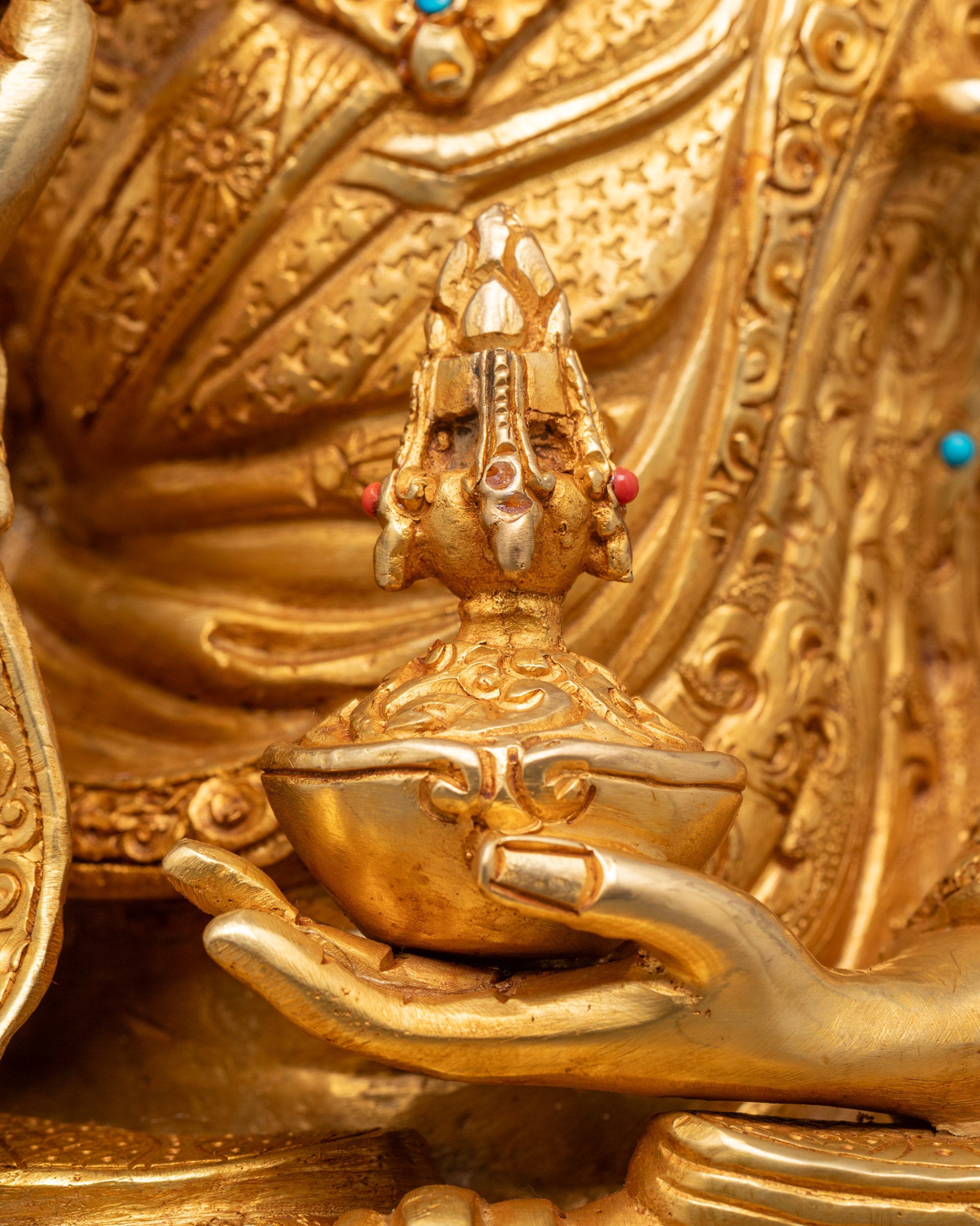 Shop Hand-Carved Guru Rinpoche Statue | Tibetan Buddhist Icon