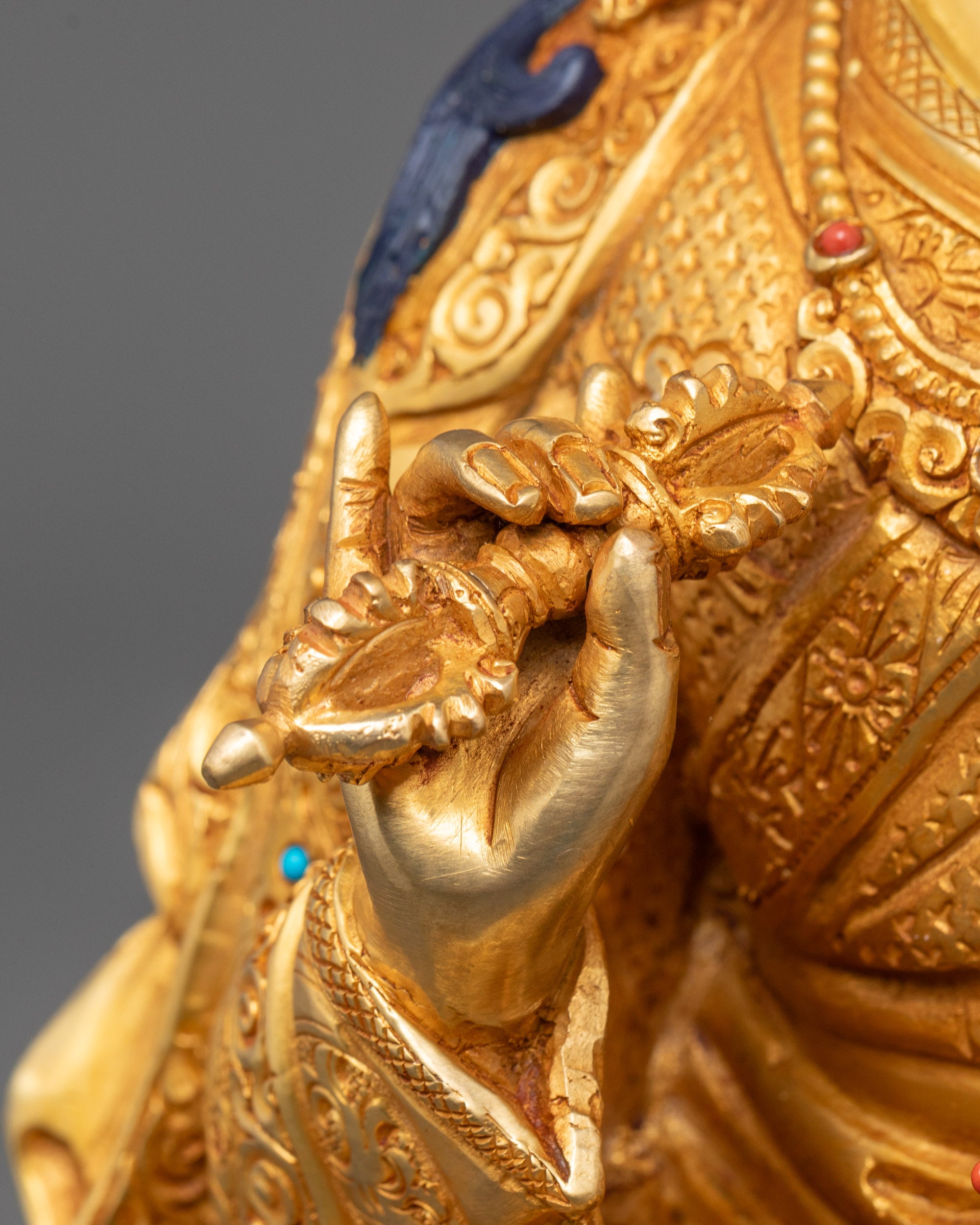 Guru Rinpoche Statue with Two Consorts | Devotion Trio