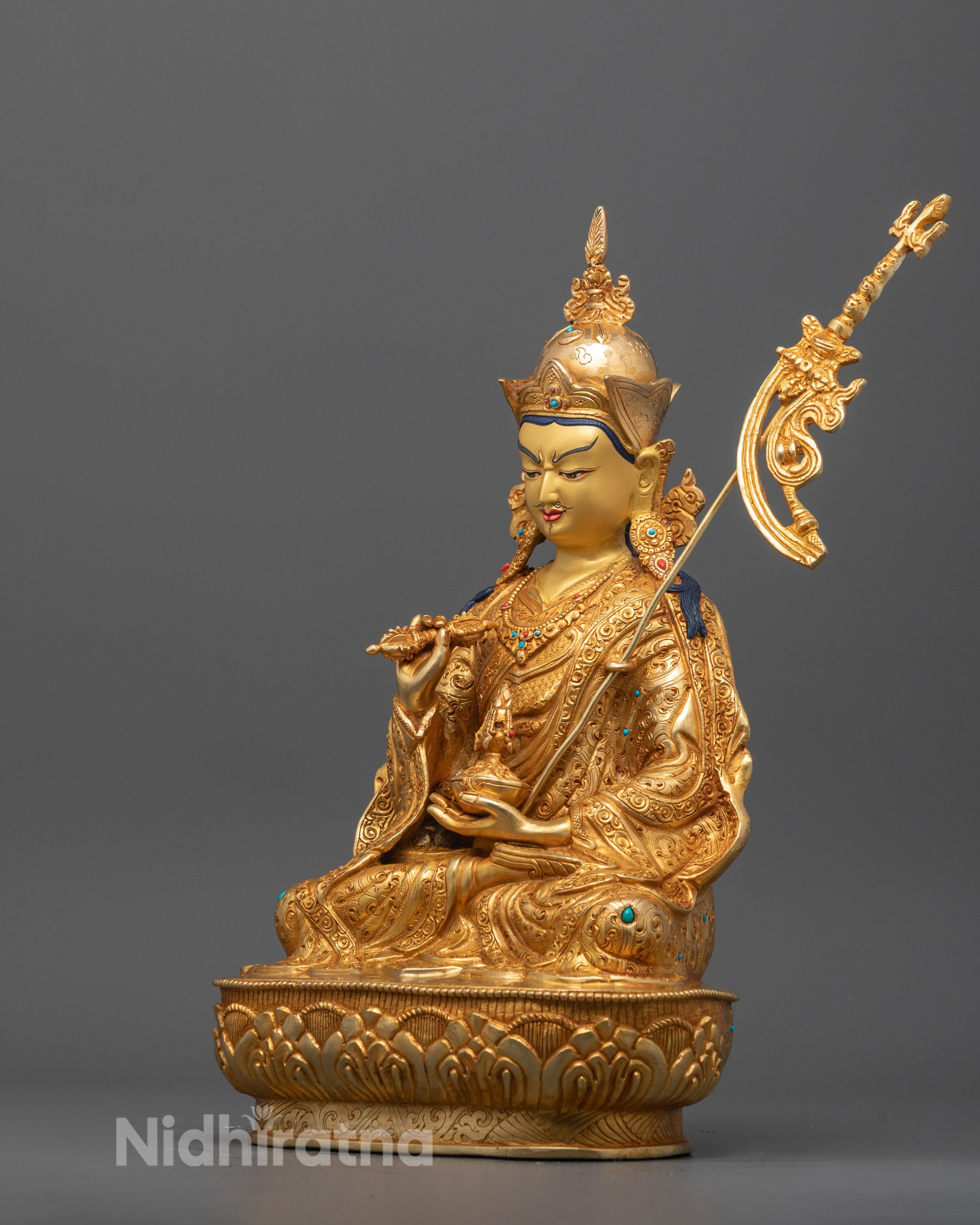 Shop Hand-Carved Guru Rinpoche Statue | Tibetan Buddhist Icon
