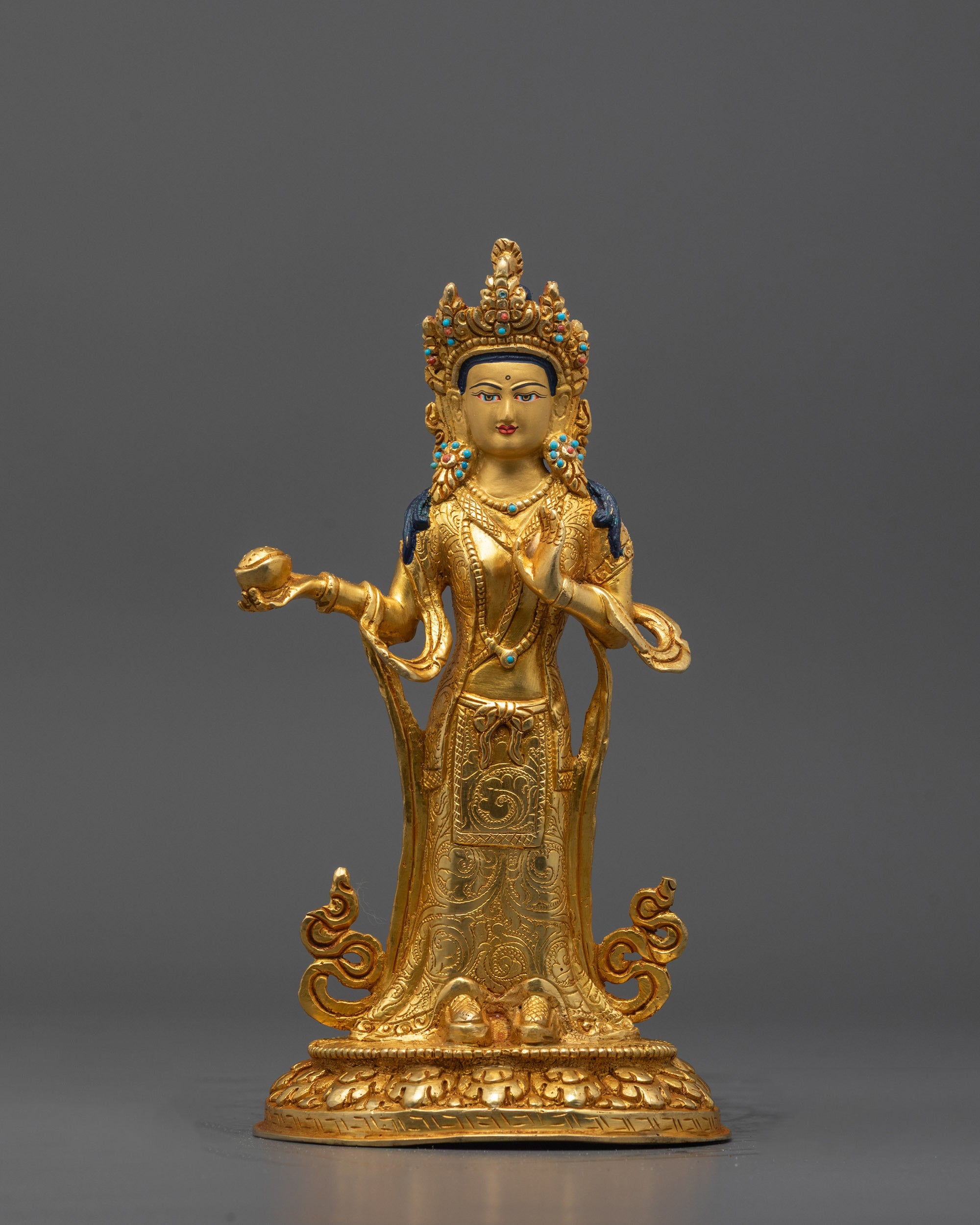 Guru Rinpoche Statue with Two Consorts | Devotion Trio