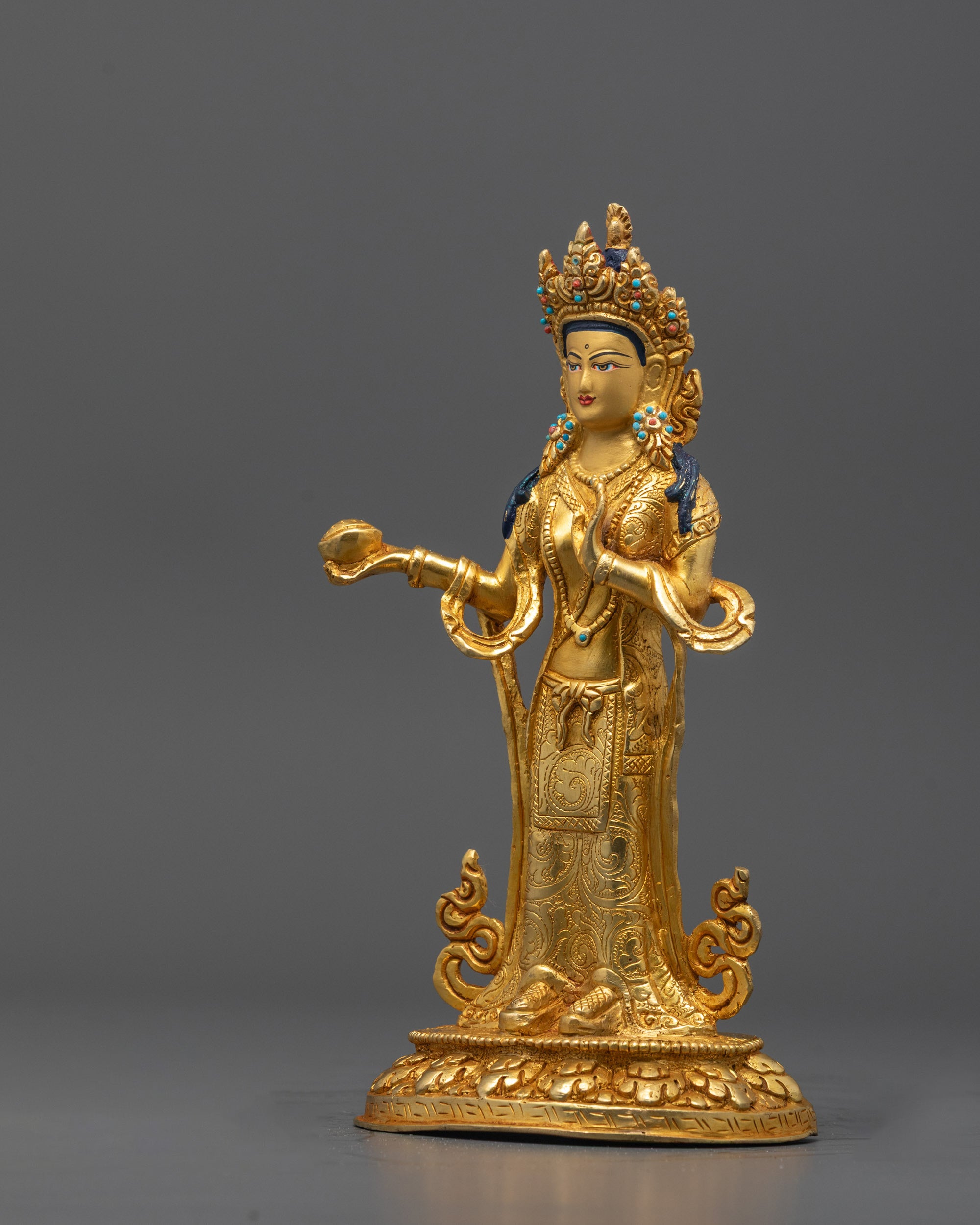 Guru Rinpoche Statue with Two Consorts | Devotion Trio