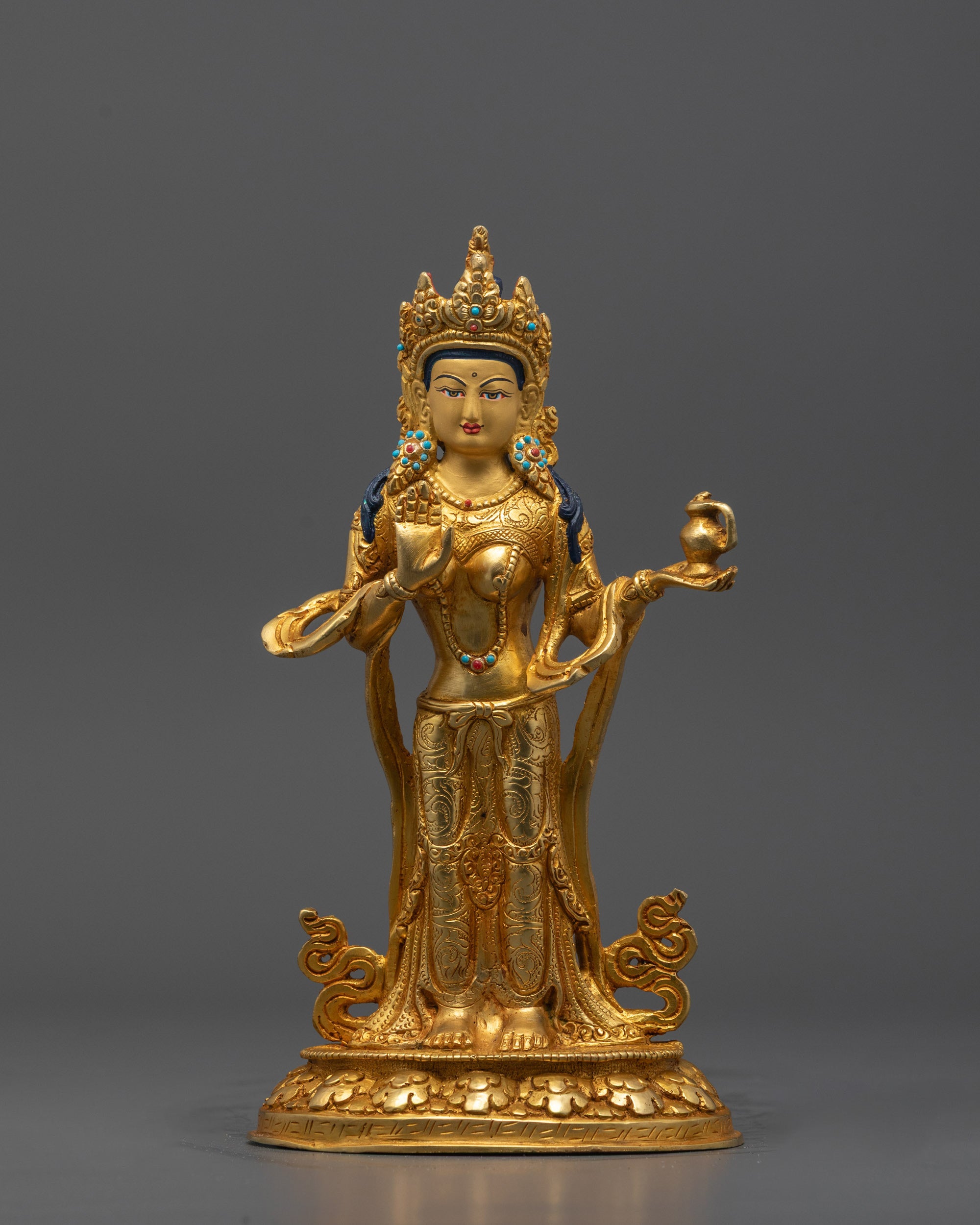 Guru Rinpoche Statue with Two Consorts | Devotion Trio