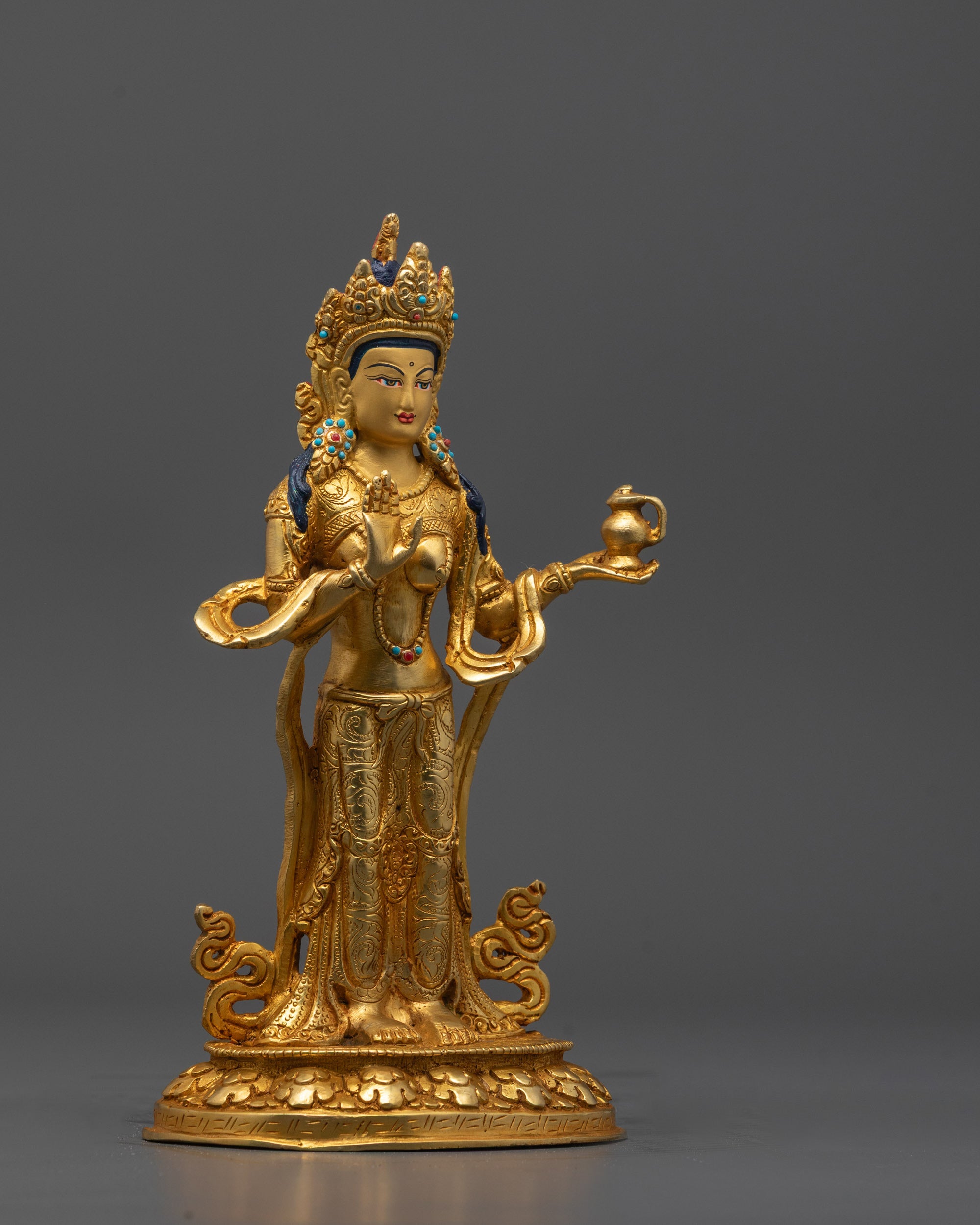 Guru Rinpoche Statue with Two Consorts | Devotion Trio