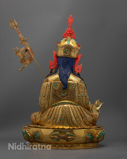 Tibetan Guru Rinpoche Statue | Handcrafted Padmasambhava Deity