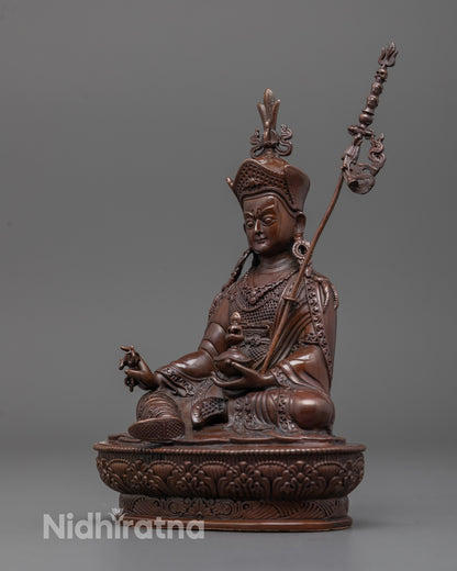 Machinemade Oxidized Padmasambhava Statue | Powerful Tibetan Guru Idol