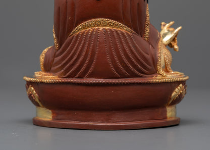 Nepalese Crafted Padmasambhava Sculpture | Himalayan Masterpiece