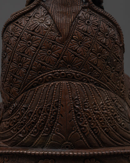 Authentic Oxidized Padmasambhava Statue | Traditional Buddhist Art