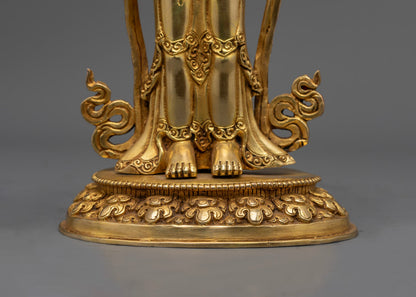 Padmasambhava with Disciple Statue | Traditional Tibetan Buddhist Art