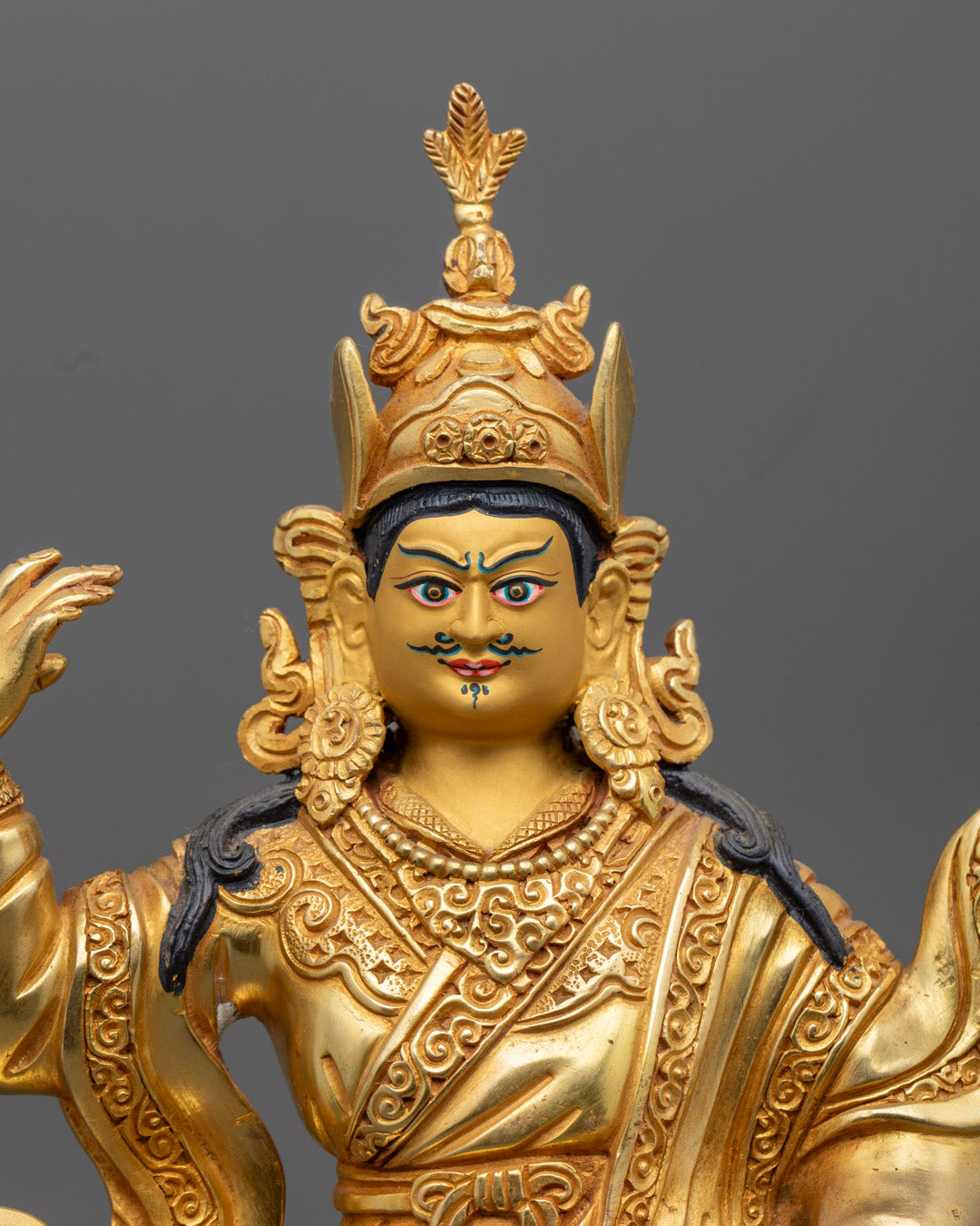 Padmasambhava with Disciple Statue | Traditional Tibetan Buddhist Art