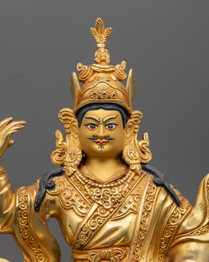 Padmasambhava with Disciple Statue | Traditional Tibetan Buddhist Art