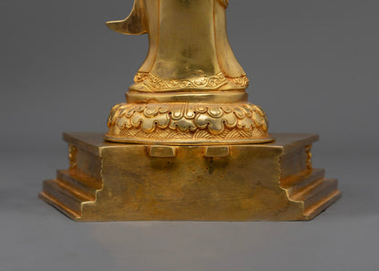 Padmasambhava with Disciple Statue | Traditional Tibetan Buddhist Art