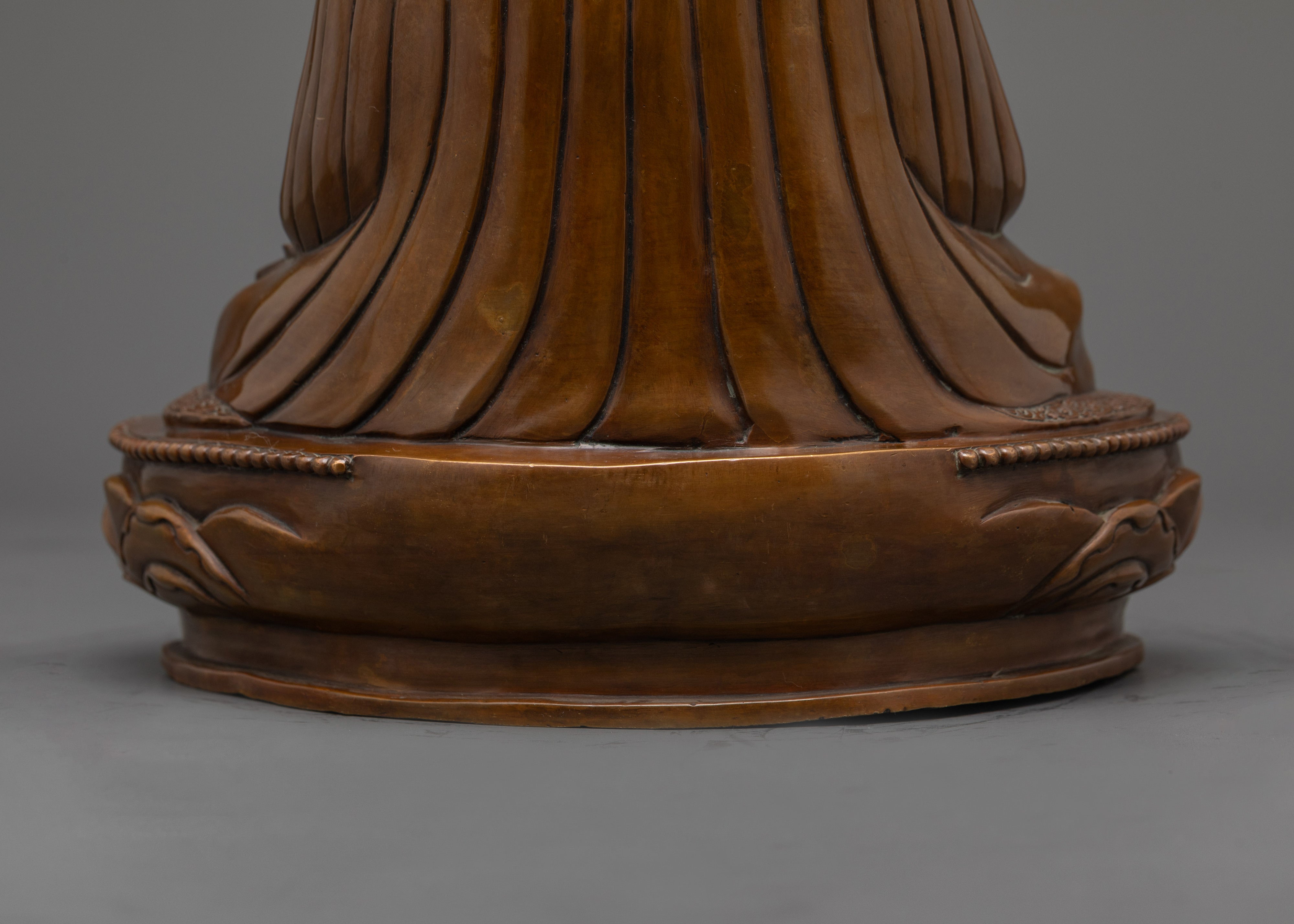 Oxidized Copper Guru Shapdum Statue