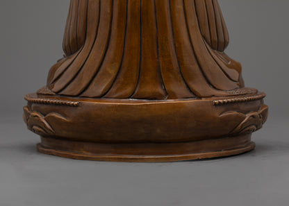 Oxidized Copper Guru Shapdum Statue