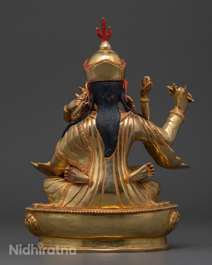 Lotus Born Buddhist Guru Rinpoche with Consort Statue