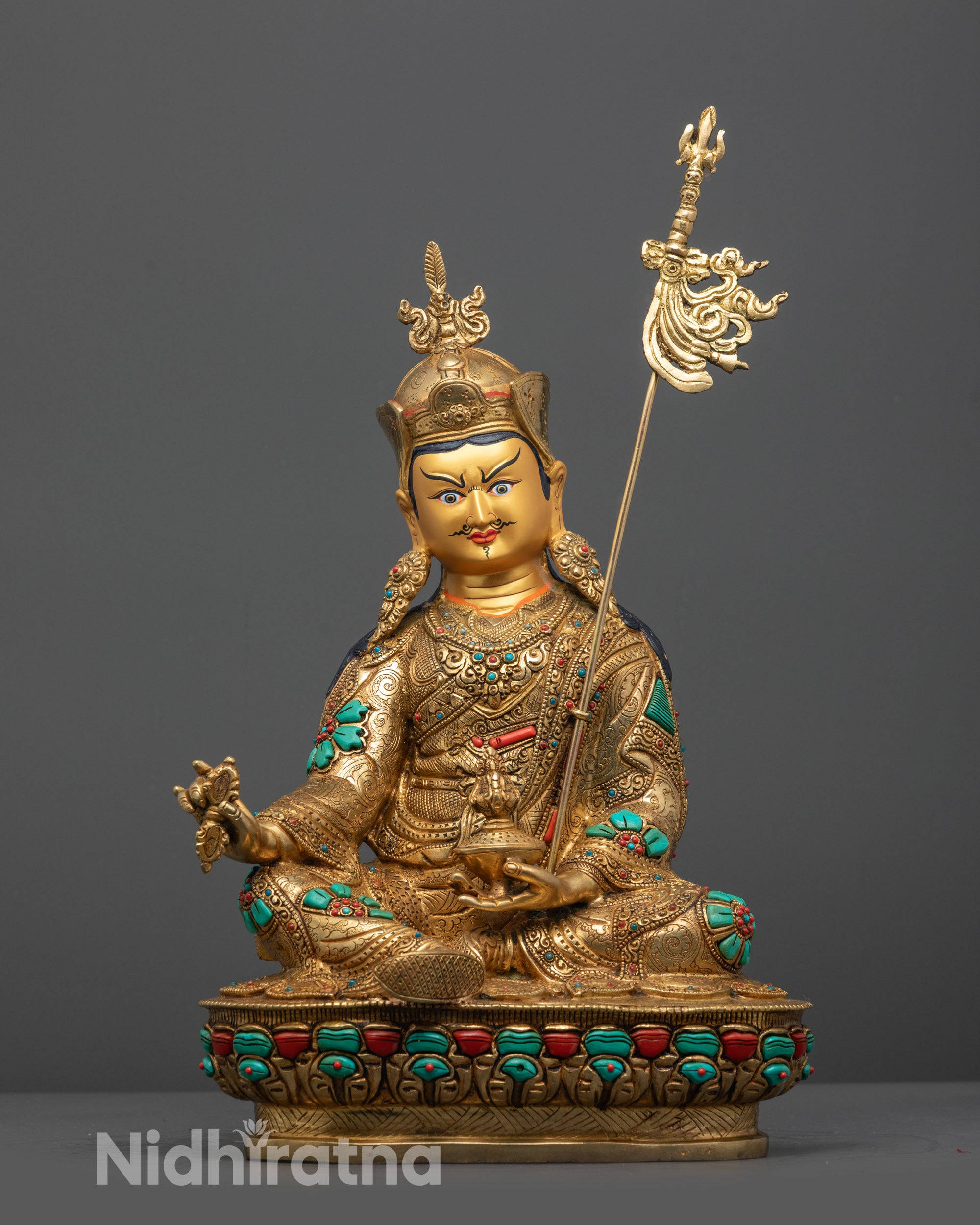 Guru Rinpoche Statue Front View
