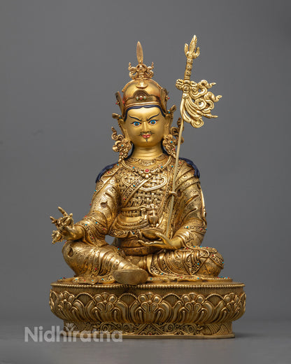 Guru Rinpoche Padmasambhava Gold Statue