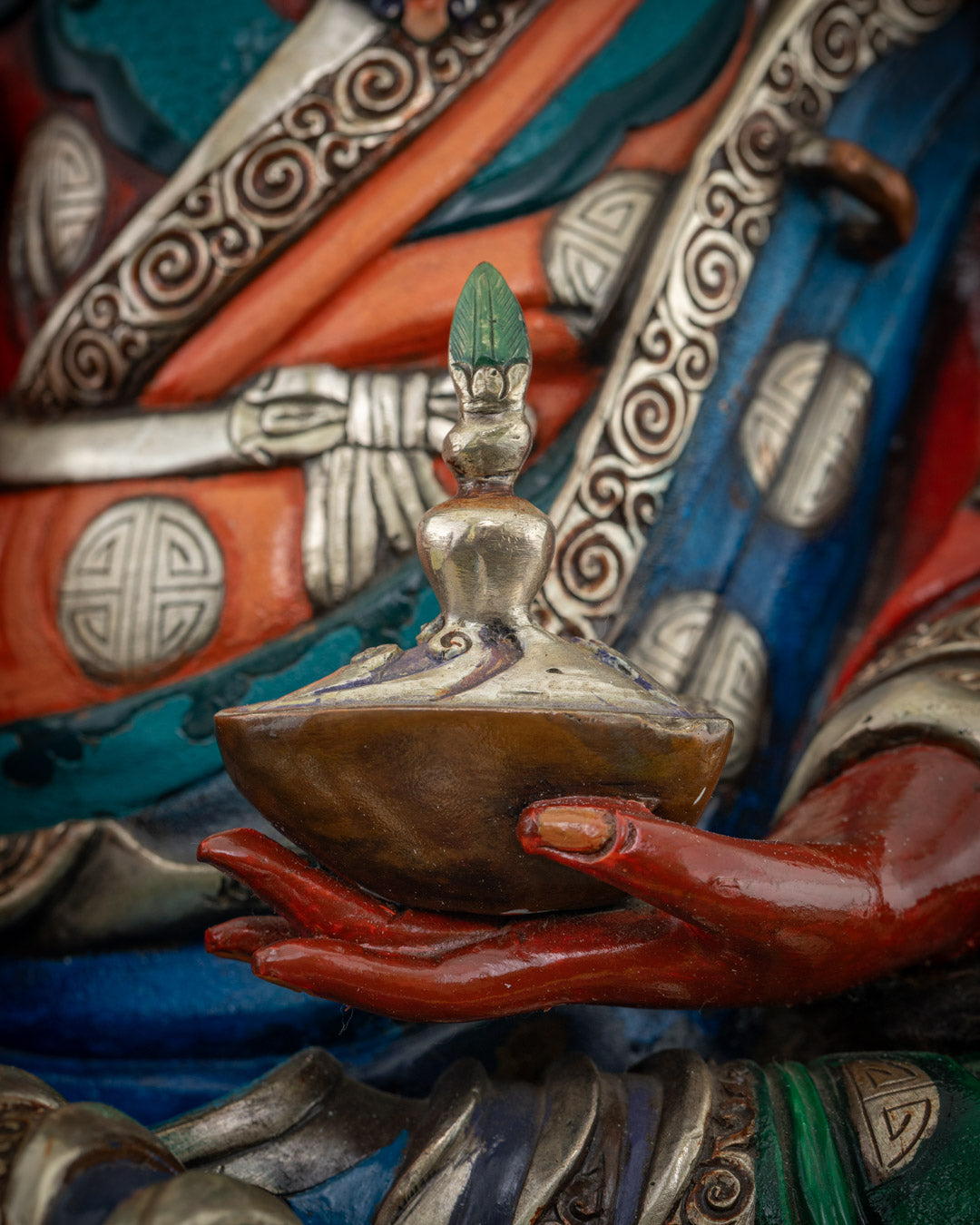 Buddhist Guru Rinpoche Statue | Himalayan Sacred Artwork