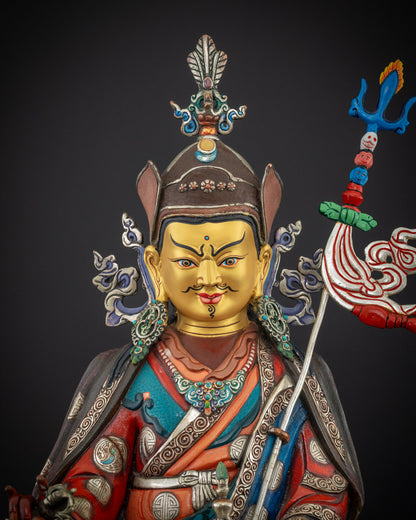 Buddhist Guru Rinpoche Statue | Himalayan Sacred Artwork