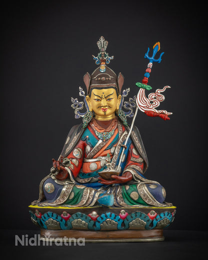 Buddhist Guru Rinpoche Statue | Himalayan Sacred Artwork
