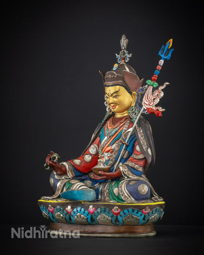 Buddhist Guru Rinpoche Statue | Himalayan Sacred Artwork