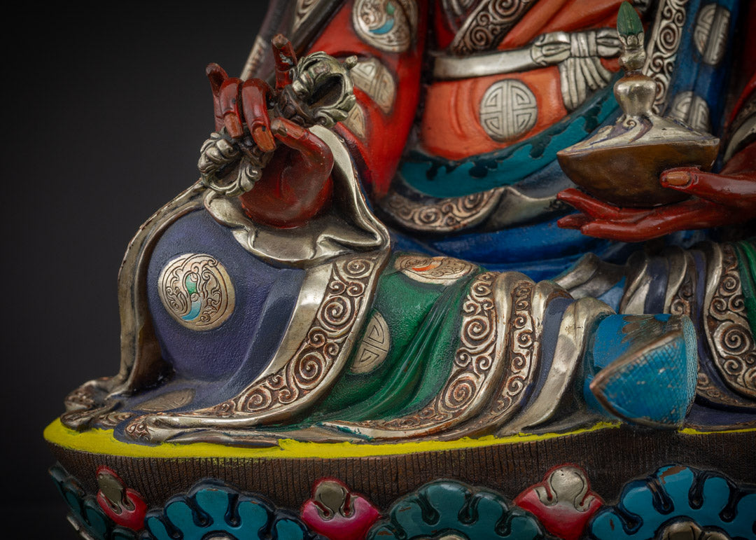 Buddhist Guru Rinpoche Statue | Himalayan Sacred Artwork