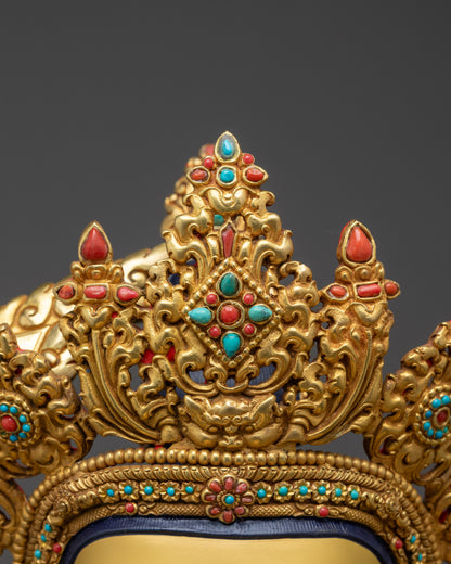 Bodhisattva of Wisdom Manjushri Sculpture | Buddhist Meditation Idol