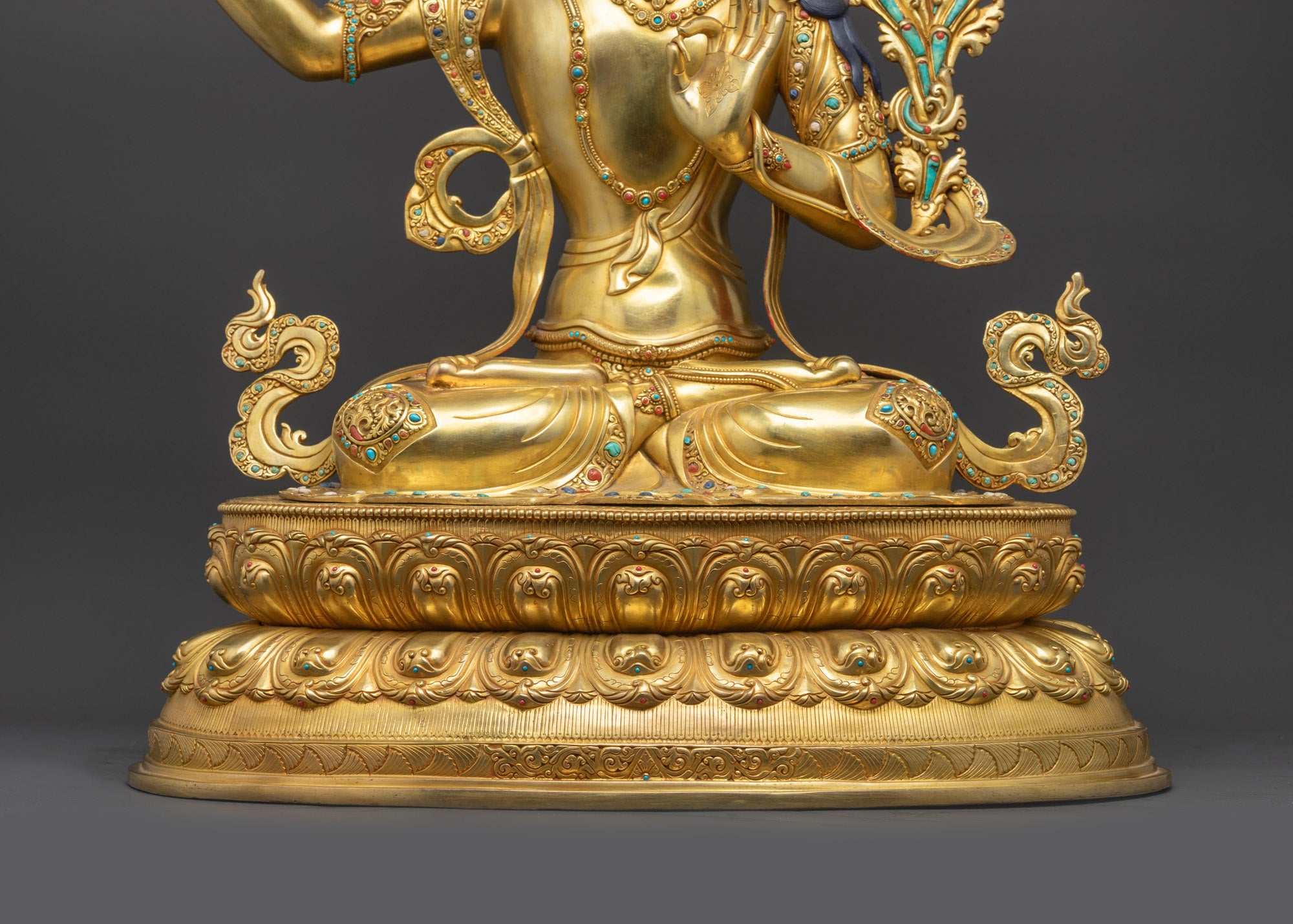Bodhisattva of Wisdom Manjushri Sculpture | Buddhist Meditation Idol