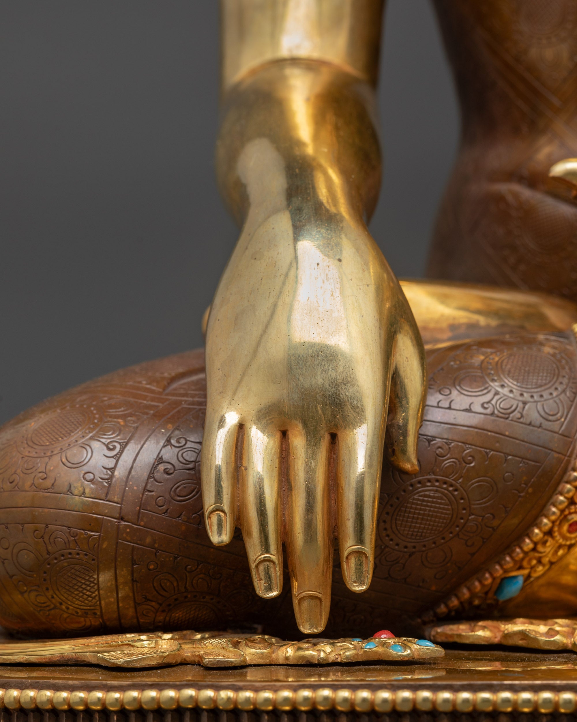 Gautama Buddha and Disciples Statue | Traditional Buddhist Sculpture