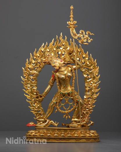 Hand-Carved Vajrayogini Statue | Sacred Tibetan Buddhist Deity