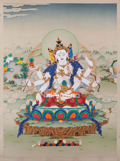Hand-Quality Namgyalma Thangka Print for Healing