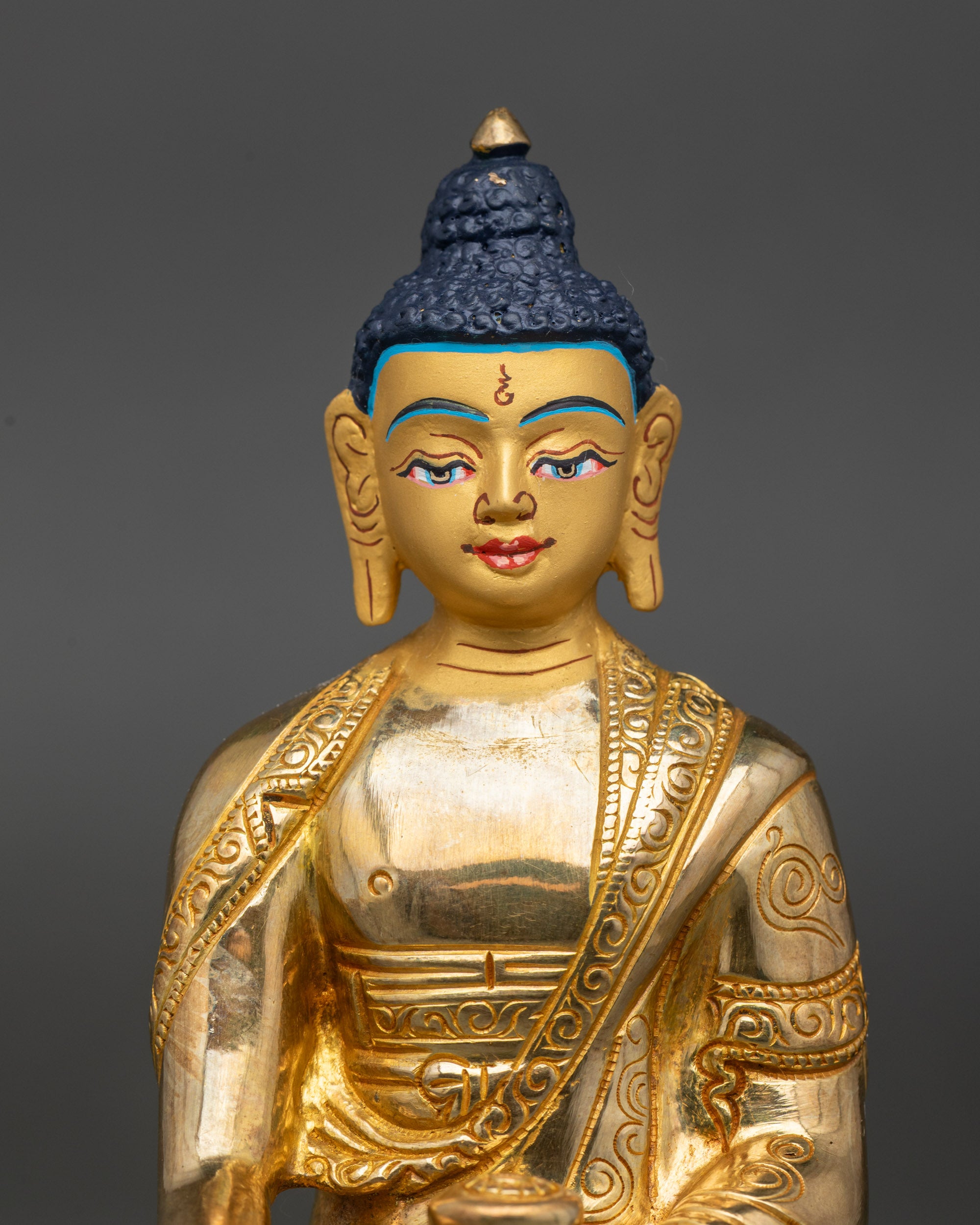 Handcrafted Buddha sculpture in lotus pose, perfect for meditation spaces