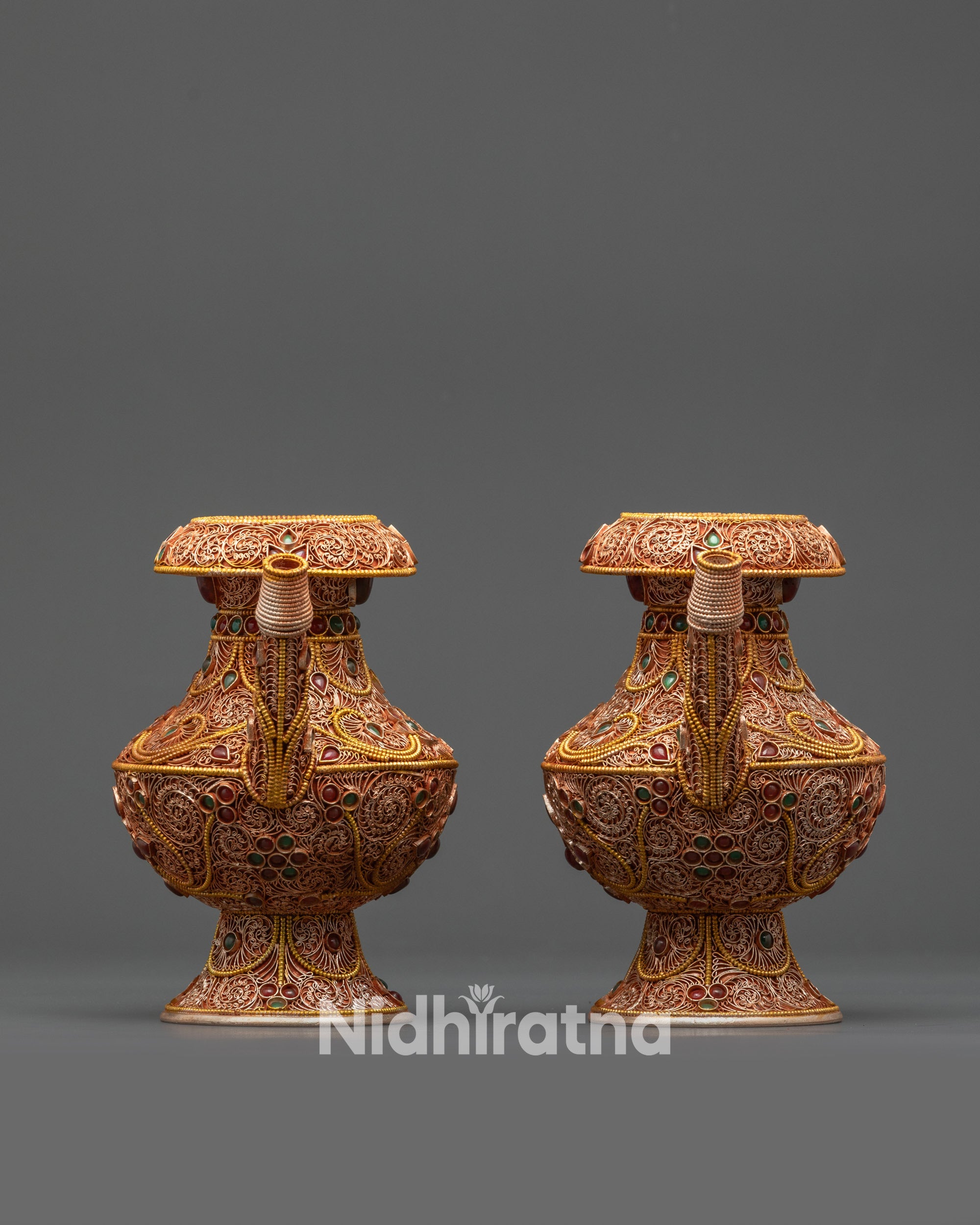 Handcrafted Copper Karuwa Set by Newari Artisans of Nepal