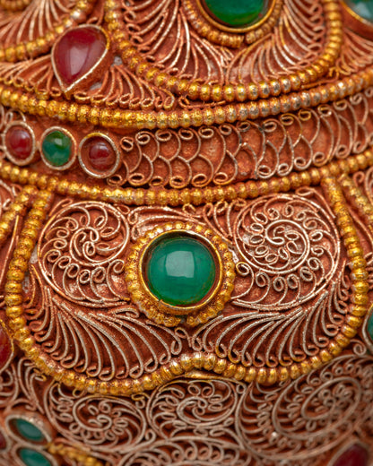 Handcrafted Devotional Flower Vase Symbolizing Beauty and Generosity