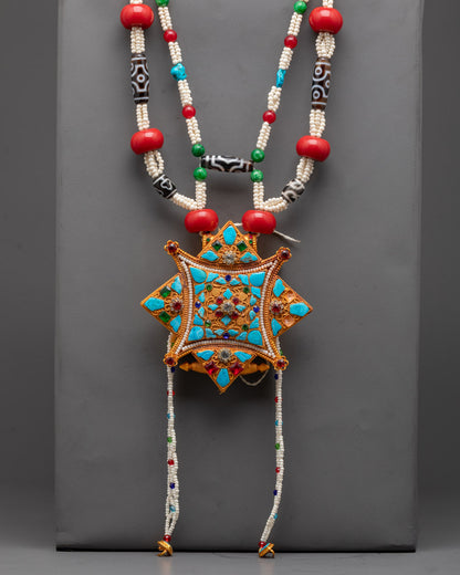 Handcrafted Ghau Mala | Traditional Tibetan Prayer Bead Necklace