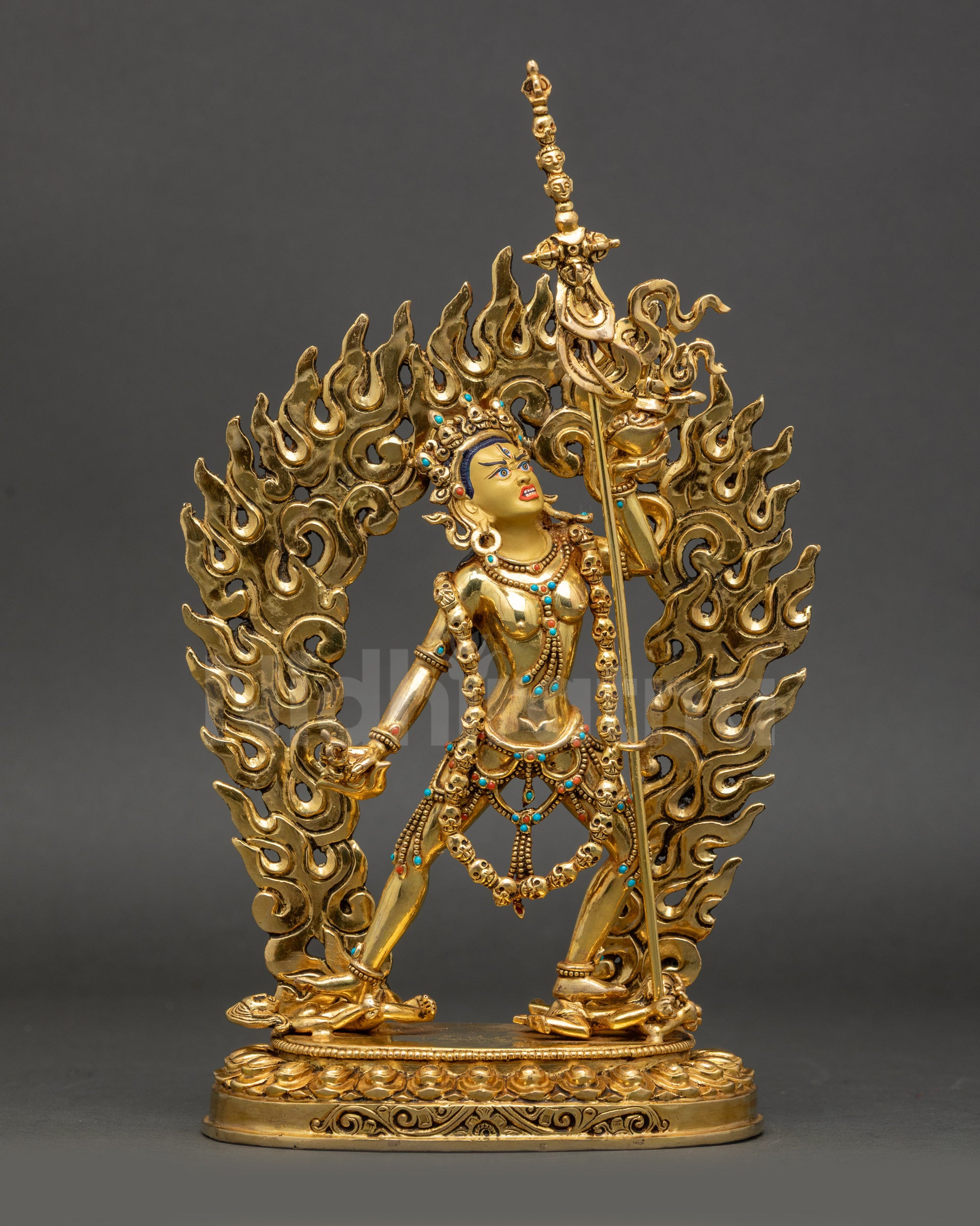 Handcrafted Vajrayogini Statue Nepalese Buddhist Tantric Goddess Front View