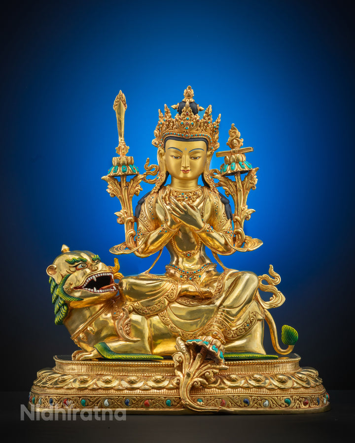 Handmade Manjushri Statue | Buddhist God of Wisdom