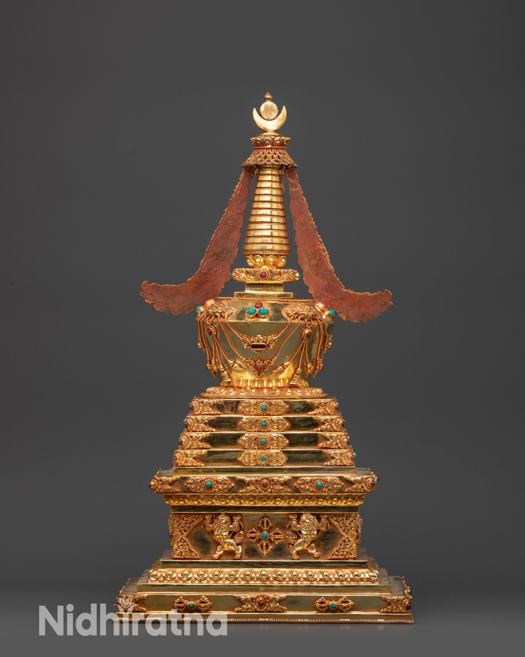 Handmade Tibetan Stupa symbolizing Buddha’s enlightened mind Nepal