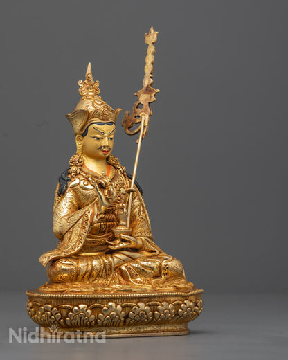 Handmade Tsokye Dorje Buddhist sculpture on copper base with mantra chamber, symbolizing spiritual clarity, protection, and transformation
