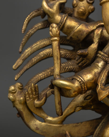 Antique Hayagriva Yab-Yum Statue from Nepal | Over 40 Years Old